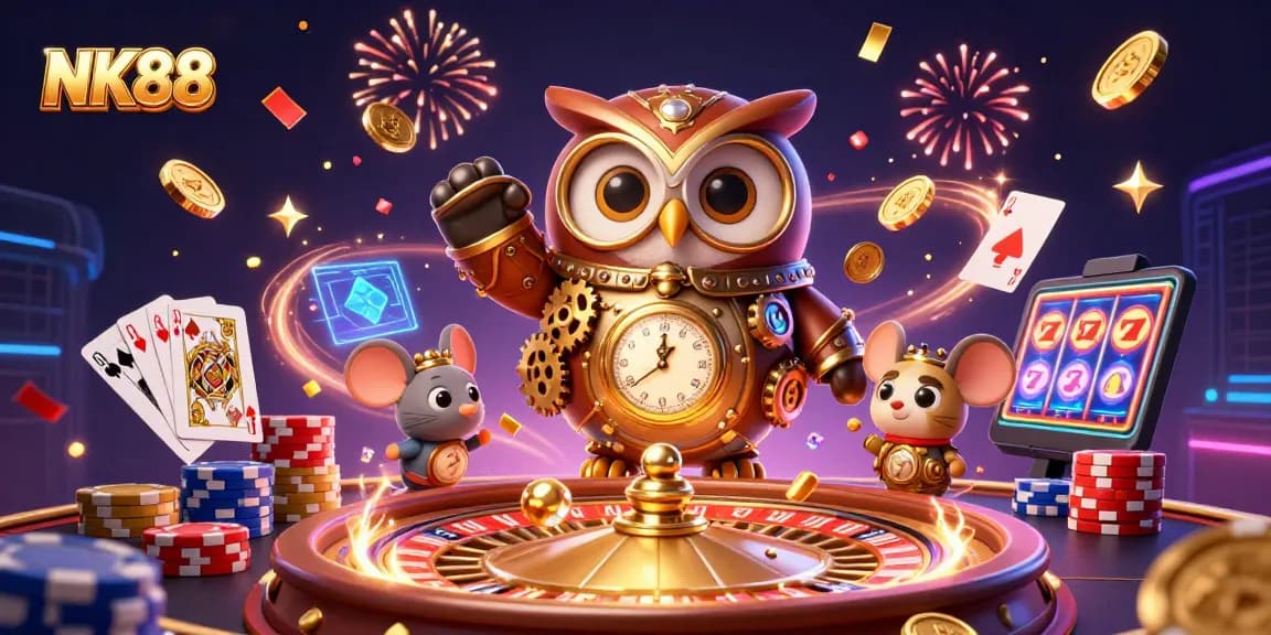 Experience exhilarating gameplay at NK88 with immersive, colorful casino elements and captivating characters.