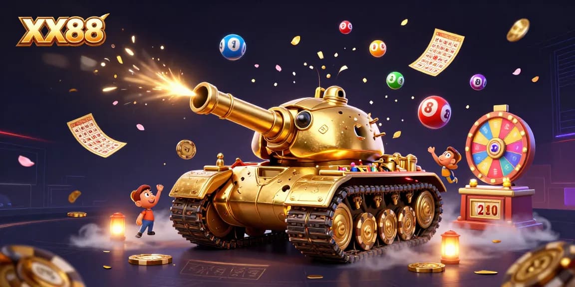Experience the excitement of betting at XX88 casino with a vibrant 3D digital illustration