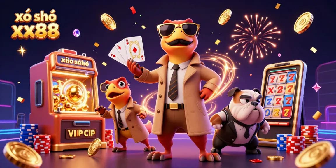 Experience the excitement of xổ số xx88 with raptors in a trench coat at a VIP lounge.