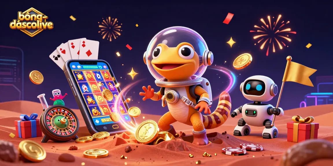 bóngđásocolive captures action in a vibrant 3D casino scene filled with excitement.