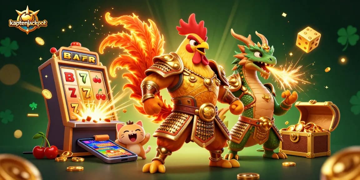 Experience thrilling wins with kaptenjackpot through a vibrant 3D slot gaming scene.