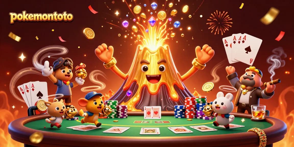 Meningkatkan peluang menang dengan pokemontoto dalam suasana kasino, tumpukan chip poker berwarna-warni dan petunjuk jackpot.