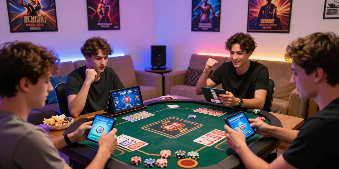 Players enjoying Teen Patti Gold game on smartphones, CLICK HERE for real money gaming excitement