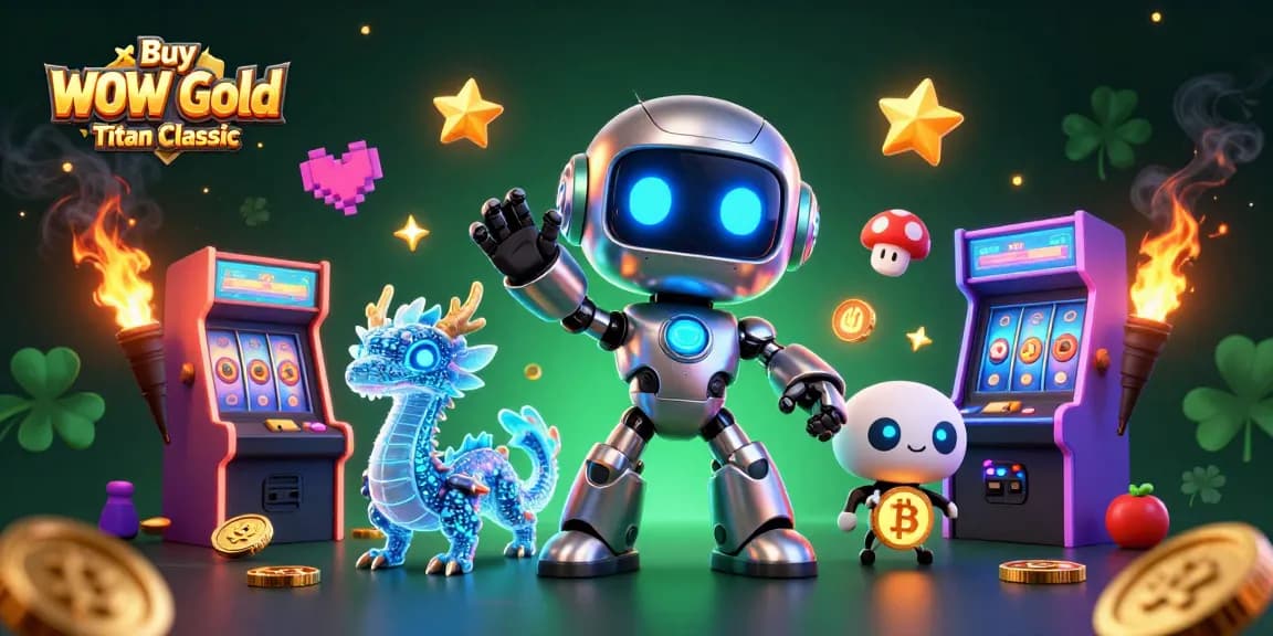 Engage and win by buying WoW Gold Titan Classic in a vibrant casino-themed digital scene.