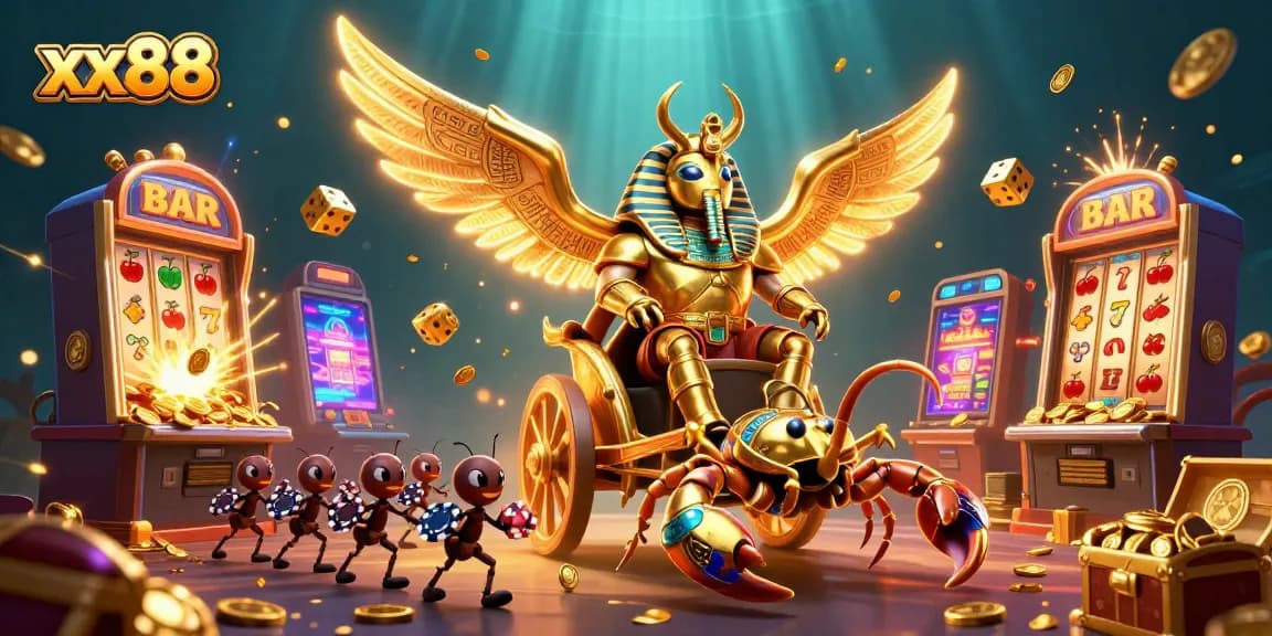 Join the excitement at xx88 with vibrant 3D casino elements and captivating characters.