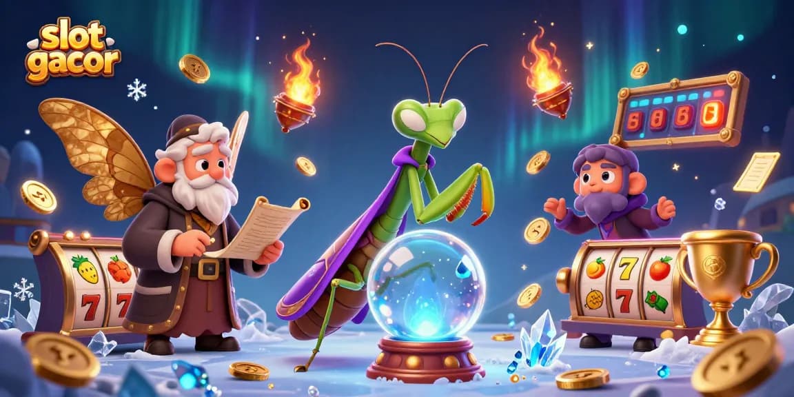 Permainan slot gacor dengan karakter menarik dan elemen kasino yang hidup.