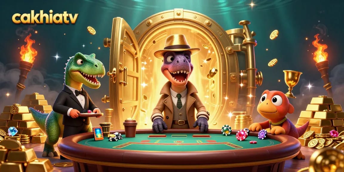 CakhiaTV brings thrilling blackjack action with a velociraptor card counter, a suspicious pit boss, and a sneaky pickpocket!