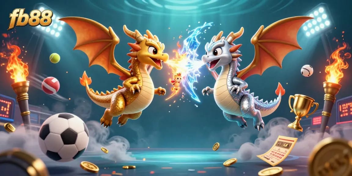 Engage with fb88 as 3D dragons and sports elements create an exciting gaming atmosphere.