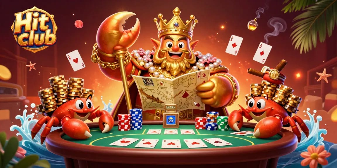 Join the excitement at Hit club with a vibrant 3D scene illustrating a lavish gambling environment.