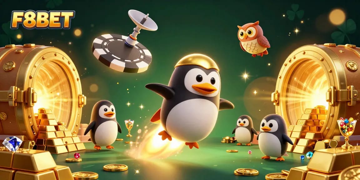 Experience the thrilling games of F8BET at a dazzling casino space station, filled with treasures!