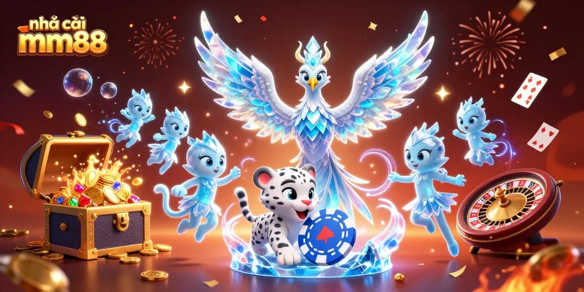 Engage in thrilling gameplay at nhà cái mm88 with vibrant casino elements and dynamic characters.