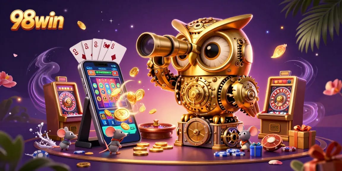 Experience exciting gameplay at 98win with vibrant casino elements and characters in action.