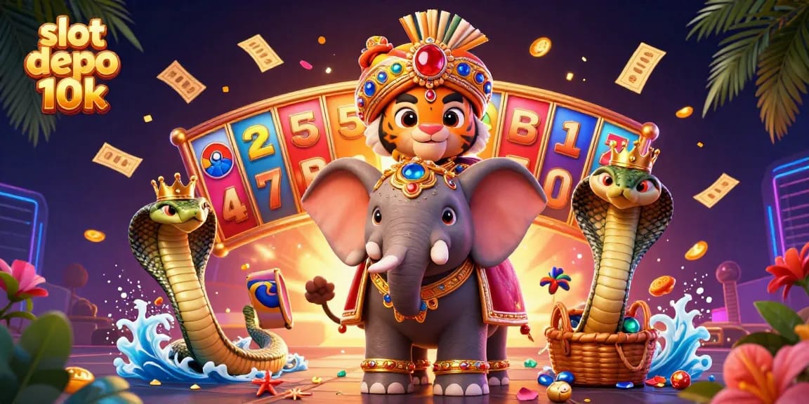 Experience thrilling action with slot depo 10k featuring vibrant slot reels and dynamic gaming elements.