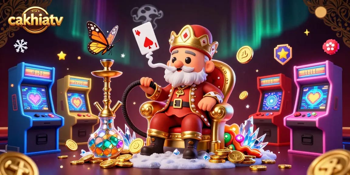 CakhiaTV engages with lively poker card action in an immersive 3D illustration, enhancing gameplay.