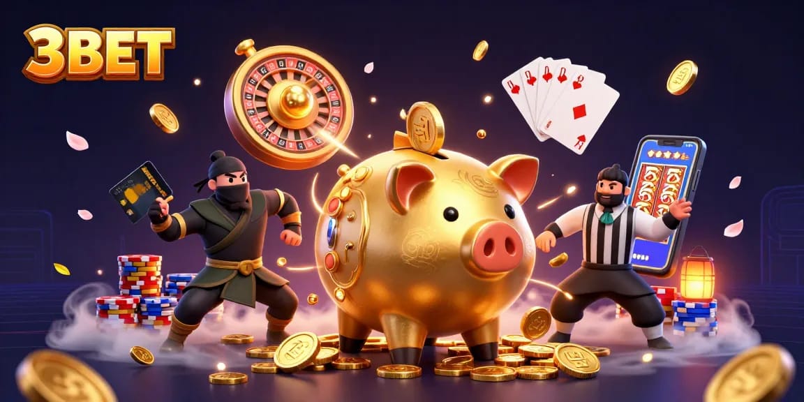 Experience winning strategies with 3BET in this vibrant casino illustration. Join the fun!