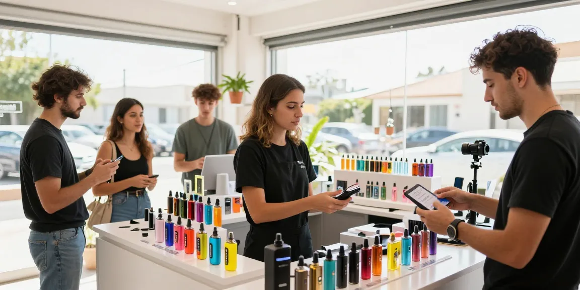 Legal vaping age in Cyprus enforced at vibrant vape shop with age verification, showcasing responsible wellness practices and quality vape products.