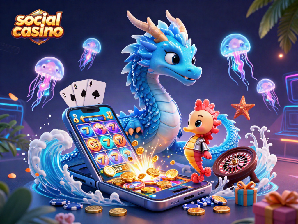Engage with the thrilling world of social casino gameplay featuring vibrant characters and dynamic elements.