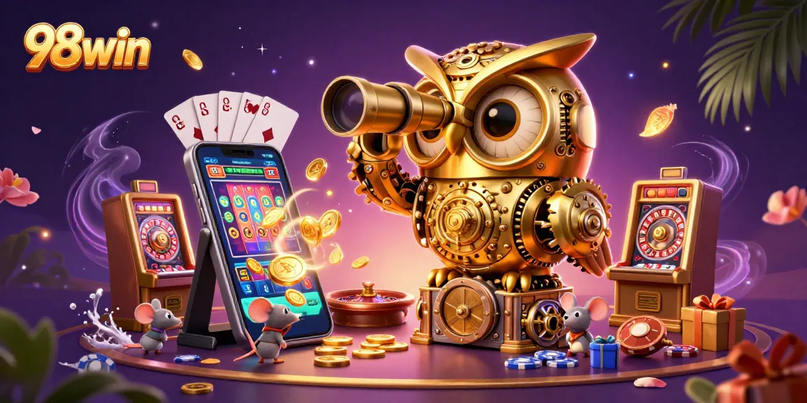 Experience exciting gameplay at 98win with vibrant casino elements and characters in action.