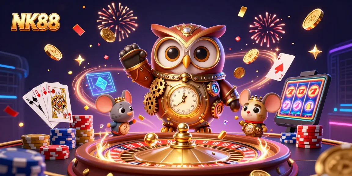 Experience exhilarating gameplay at NK88 with immersive, colorful casino elements and captivating characters.