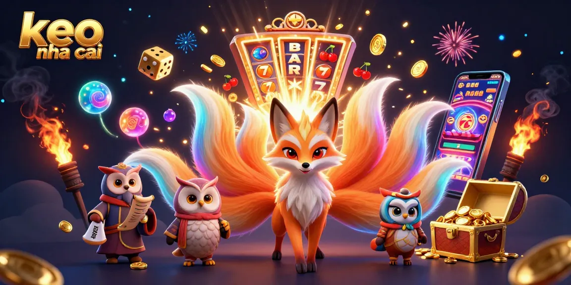 Experience thrilling action with keo nha cai as colorful magical characters surround dazzling casino games.