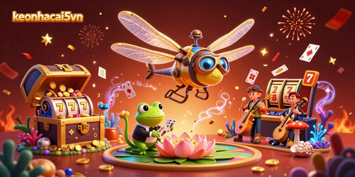 Experience thrilling winning moments at keonhacai5vn with vibrant casino characters and dynamic games.