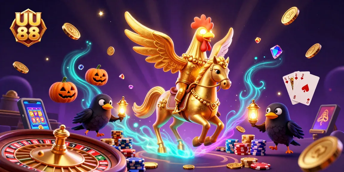 Experience thrilling gameplay with UU 88's vibrant casino scene featuring rich characters and dynamic action.
