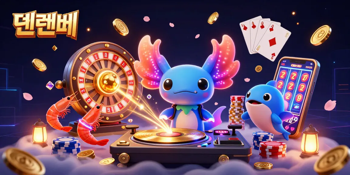Experience the excitement of 텐텐벳 with vibrant 3D characters amidst dynamic casino elements