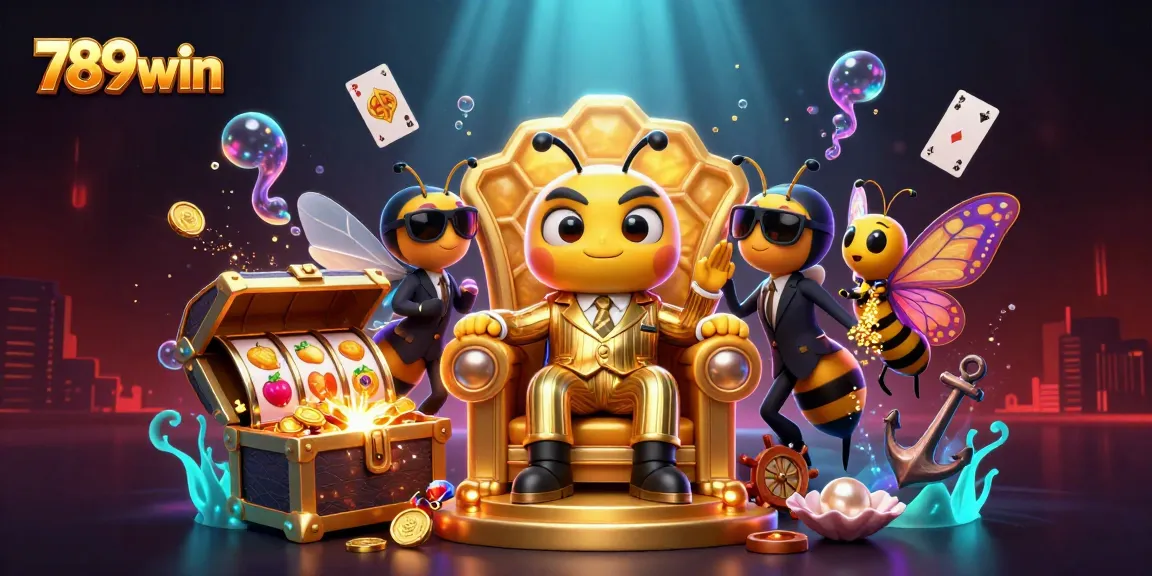 Experience thrilling wins with 789win's dynamic gaming adventure featuring slot reels and colorful treasures