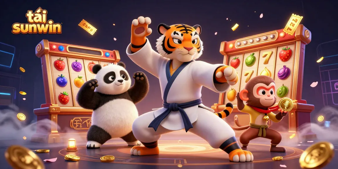Engage the excitement of tải sunwin with vivid 3D characters showcasing dynamic slot machines and golden rewards.