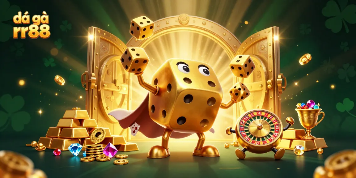 Experience the thrilling action of đá gà rr88 with dynamic golden dice and casino treasures.