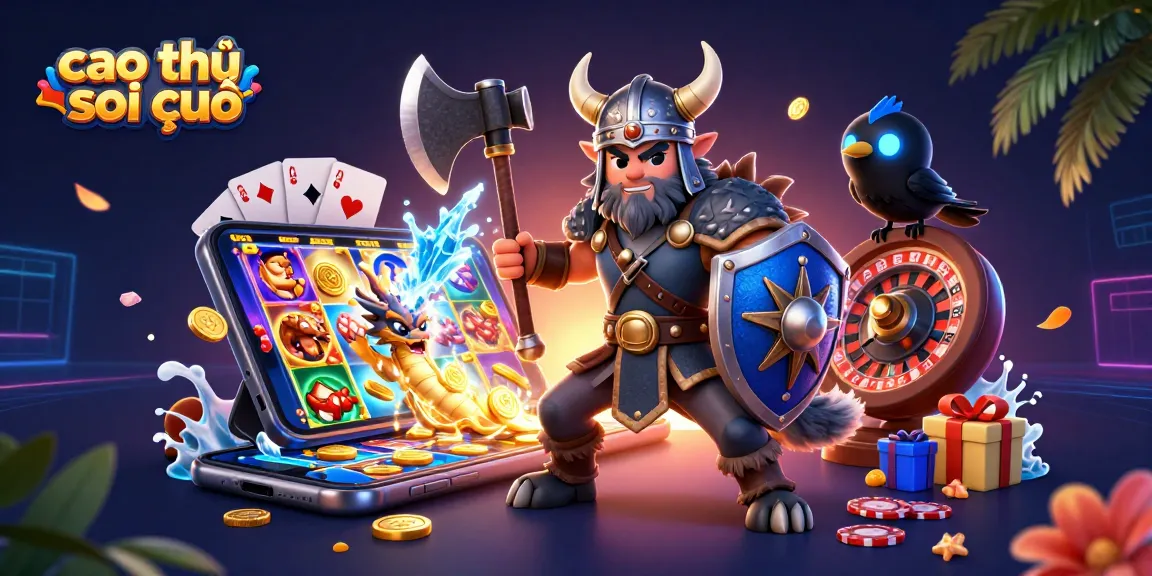 Experience exciting gaming with cao thủ soi cầu in this thrilling illustration featuring slots and engaging characters.