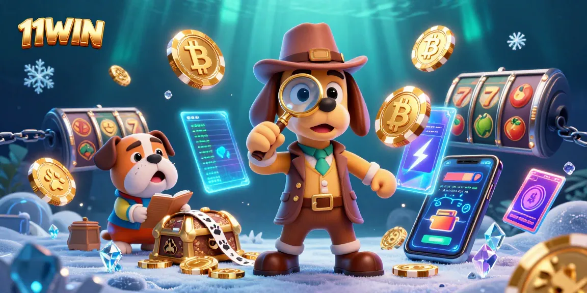 Uncover winning strategies with 11WIN in this vibrant 3D casino scene featuring engaging characters.
