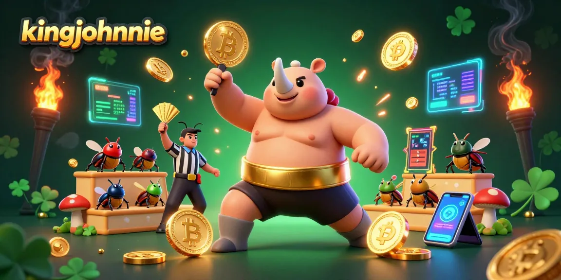 Witness the kingjohnnie champion beetle stomp, sending gold coins flying in the ultimate casino showdown.