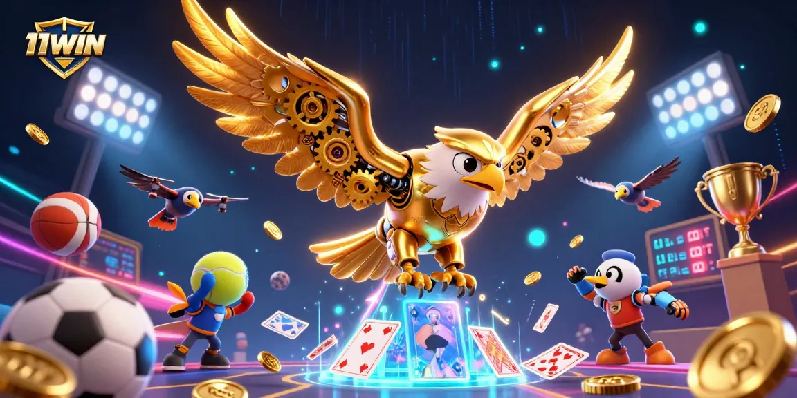 11WIN elevates gameplay with its dynamic 3D illustration of competitive sports action.